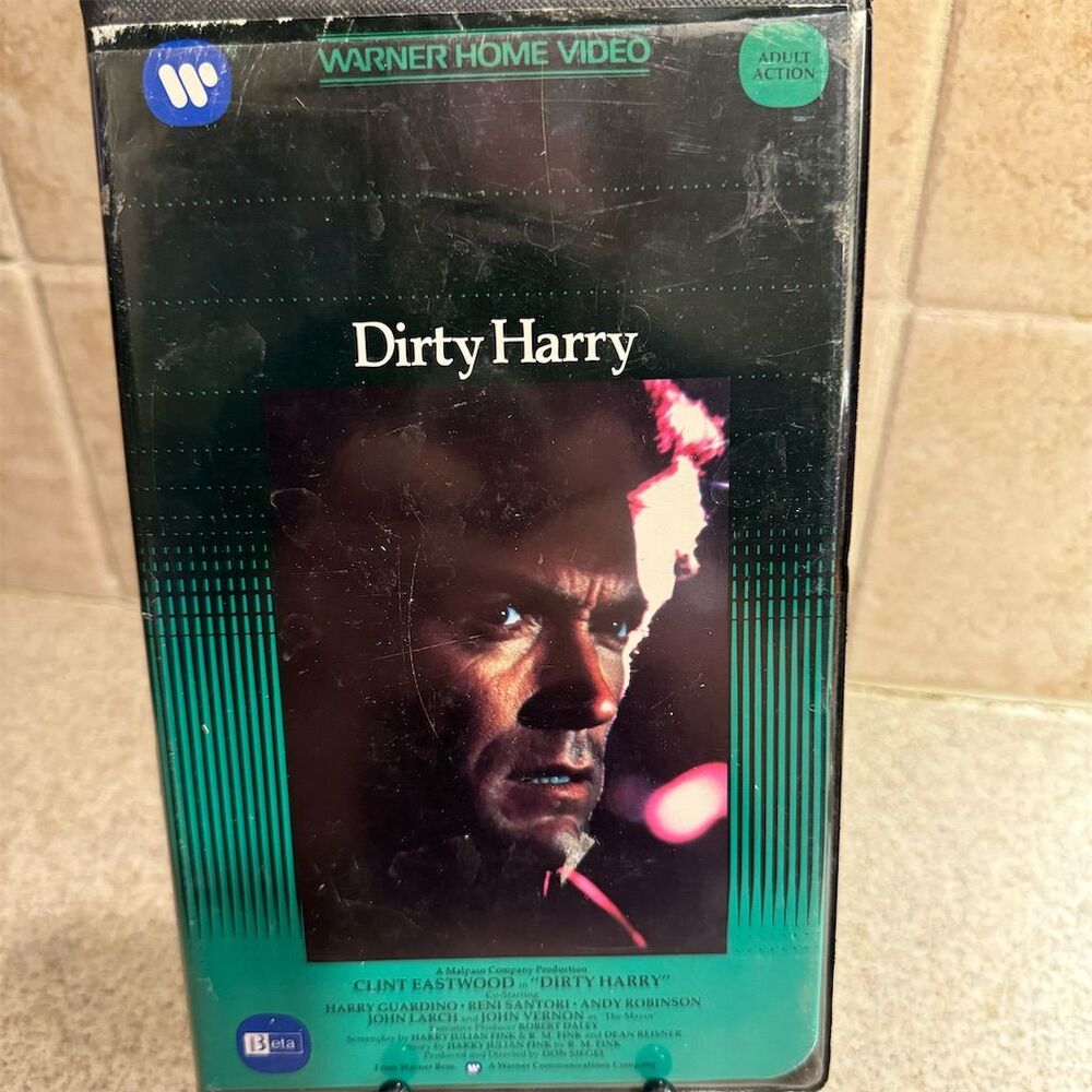 Dirty Harry BETA:Clint Eastwood Action Classic Warner Home Video: Untested: Clam
